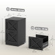 2 Drawer File Cabinet with Silent Slides, Vertical Farmhouse Filing Cabinet Fits Letter/A4 Size Home Office, Black