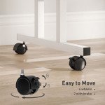 Stand Up Desk, Height & Angle Adjustable Computer Desk with Wheels for Standing or Sitting, Laptop Table, Black