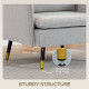 Accent Chairs Set of 2, Upholstered Armchairs with Tufted Back Cushion and Steel Legs for Living Room, Bedroom