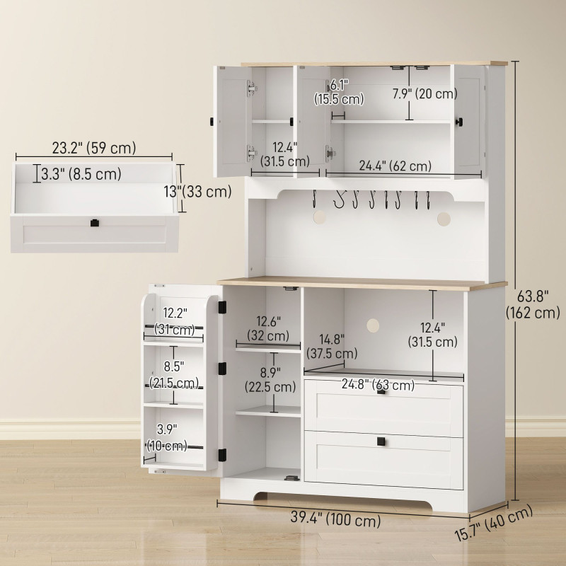 Kitchen Pantry Cabinet, 64