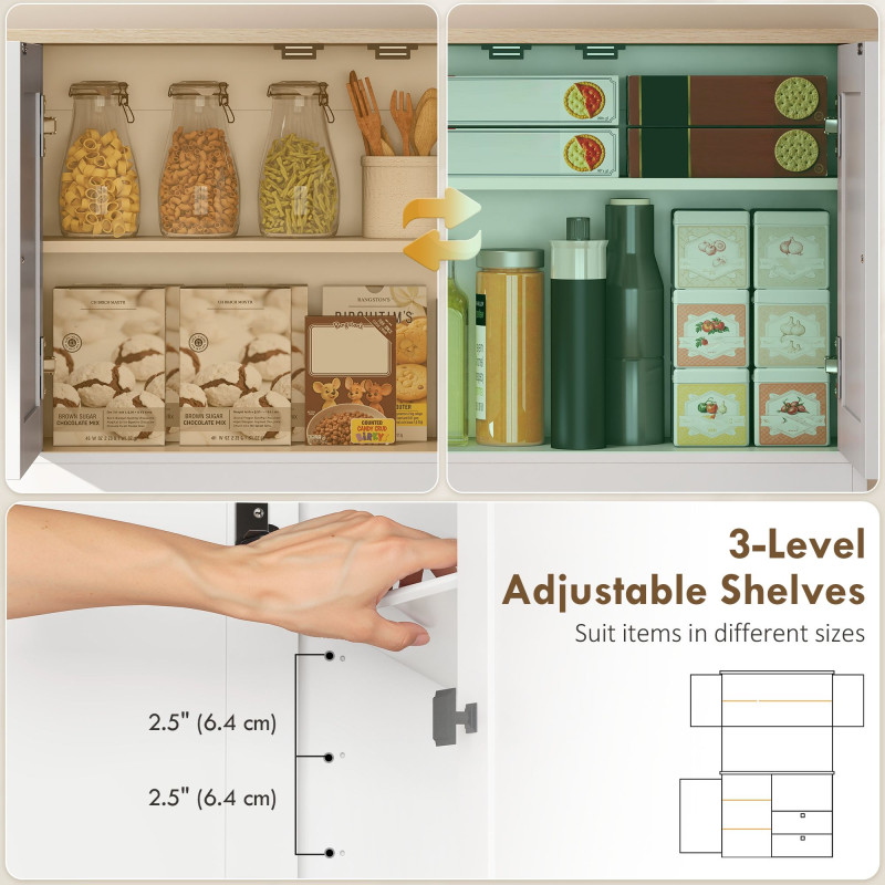 Kitchen Pantry Cabinet, 64