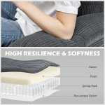 L-Shape Sofa with Changeable Chaise Lounge, 2 Pillows and Wooden Legs, Modern Sectional Couch for Living Room, Dark Grey