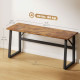 71 Inch Computer Desk, Home Office Desk, Simple Study Writing Table with Adjustable Feet, Modern Style, Brown
