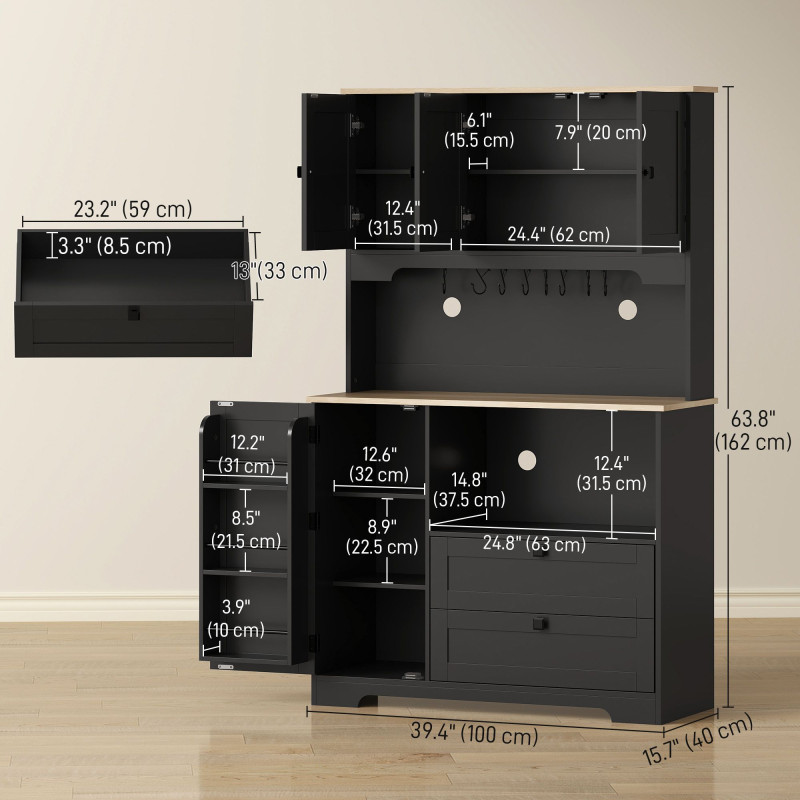 Kitchen Pantry Cabinet, 64