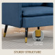 Accent Chairs Set of 2, Upholstered Armchairs with Tufted Back Cushion and Steel Legs for Living Room, Bedroom