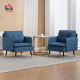 Accent Chairs Set of 2, Upholstered Armchairs with Tufted Back Cushion and Steel Legs for Living Room, Bedroom