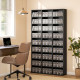 Media Storage Cabinet, 9-Tier DVD Shelf with 21 Adjustable Shelves, Holds 835 CDs, 500 DVDs or 640 Blu-rays, Black