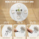 Folding Dining Table, Drop Leaf Table with Open Shelf, Rolling Kitchen Table for Dining Room, Small Spaces, White Marble