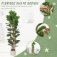 6FT Artificial Fiddle Leaf Fig Tree Set of 2, Fake Potted Tree with Solid Wood Trunks for Indoor Decor, Green