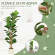 5FT Artificial Fiddle Leaf Fig Tree, Fake Potted Tree with Solid Wood Trunks for Indoor Decor, Green