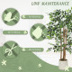 4FT Artificial Banyan Tree Set of 2, Fake Potted Tree with Solid Wood Trunk and Pot for Indoor
