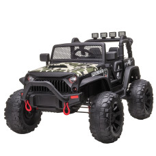 12V Battery-Powered Kids Jeep Ride-On Police Car with Parental Remote – Camouflage

Bring action-packed adventures to your driveway with this 12V battery-powered kids’ police jeep in a bold camouflage design. Styled like a real patrol vehicle, it features