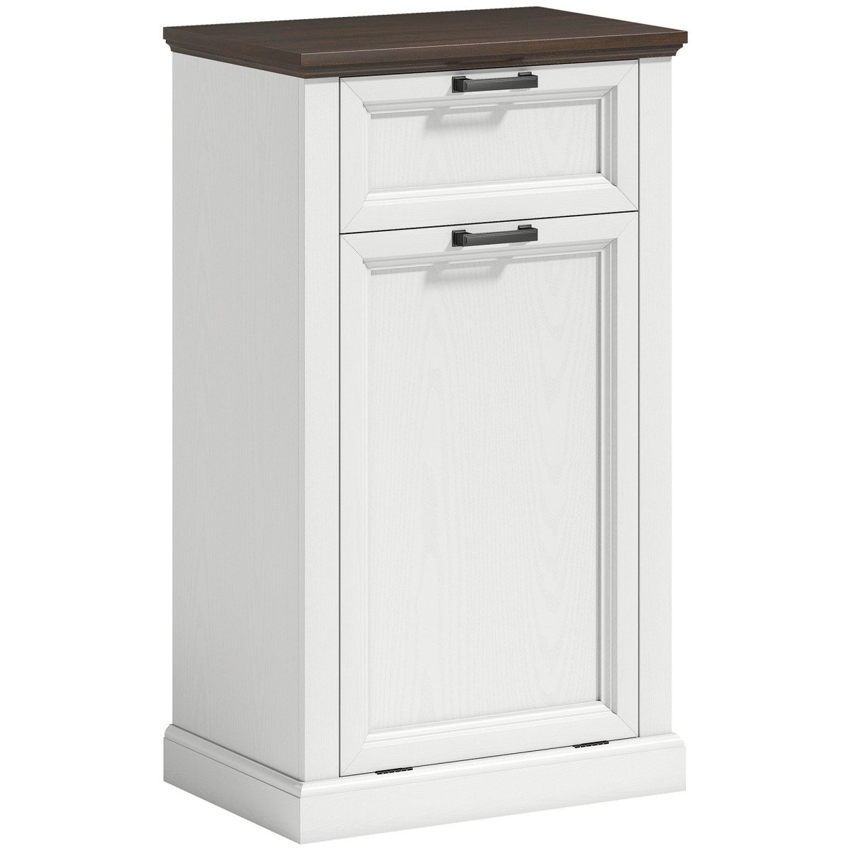 Farmhouse Trash Can Cabinet with Drawer