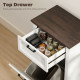 Farmhouse Trash Can Cabinet with Drawer