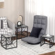 Nest of Tables Set of 3, Square Coffee Table Set with Metal Frame for Living Room, Bedroom, Grey