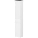 Tall Bathroom Cabinet with 2 Cupboards and Drawer, Slim Bathroom Storage Cabinet with Adjustable Shelves, White