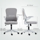 Ergonomic Office Chair, Swivel Desk Chair with Lumbar Support and Adjustable Height, Flip-up Armrests, Wheels, Black
