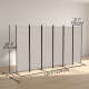 6 Panel Room Divider, 6 Ft Folding Privacy Screen, Portable Freestanding Partition Wall Divider, Beige
