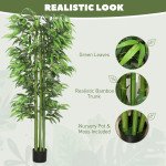 6FT Artificial Bamboo Trees Set of 2, Fake Plants with Nursery Pot for Indoor Decor