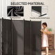 6 Panel Room Divider, 6 Ft Folding Privacy Screen, Portable Freestanding Partition Wall Divider, Charcoal Grey