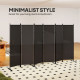 6 Panel Room Divider, 6 Ft Folding Privacy Screen, Portable Freestanding Partition Wall Divider, Charcoal Grey