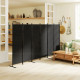 6 Panel Room Divider, 6 Ft Folding Privacy Screen, Portable Freestanding Partition Wall Divider, Charcoal Grey