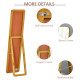 Full Length Mirror for Bedroom, Free Standing Dressing Mirror, Wall Mirror with Wood Frame, 15
