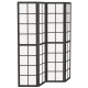 4 Panel Room Divider, 5.6 ft Folding Wall Divider Room Partition for Home Office, Bedroom, Living Room, Black