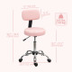 Adjustable Rolling Stool with Removable Backrest, Faux Leather Swivel Stool Chair for Salon Spa, Bar, Massage, Pink