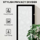 6 Panel Room Divider, 5.6 FT Lightweight Folding Privacy Screen with Geometric Pattern for Living Room, Bedroom, Black