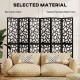 6 Panel Room Divider, 5.6 FT Lightweight Folding Privacy Screen with Geometric Pattern for Living Room, Bedroom, Black