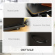 Computer Desk with Keyboard Tray, CPU Stand, Writing Desk with Drawers, Workstation for Home Office, Black