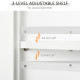 Wall Mount Bathroom Cabinet, Storage Organizer Kitchen Cupboard with 2 Doors and Adjustable Shelf White