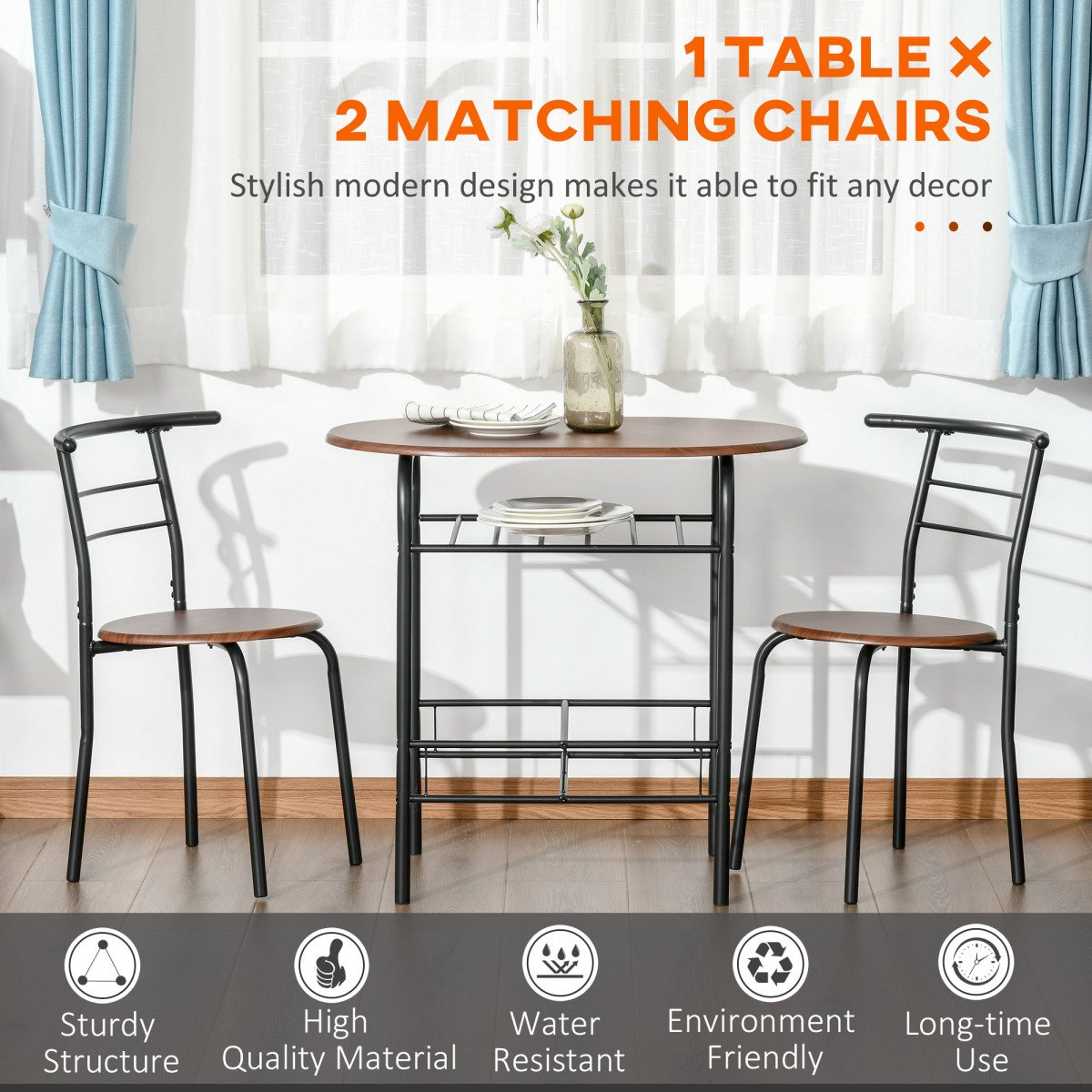 Dining Table Set of 3, 31.5