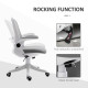 360° Swivel Office Chair Task Chair, Breathable Fabric Computer Chair with Flip-up Arms and Adjustable Height, Grey