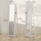 360° Swivel Jewelry Armoire, Lockable Mirror Jewelry Cabinet with Built-In Small Mirror, White
