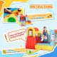 Bounce Castle Inflatable Trampoline Slide Pool Rocket Design 11.14' x 9.18' x 6.06'