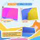 Kids 5 in 1 Inflatable Bounce Castle House, Trampoline Water Slide Pool Climbing Wall with Inflator for Kids Age 3-12 Summer 12.4' x 10.5' x 6.9' - Multi-color