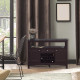 Modern Kitchen Buffet Bar Cabinet Storage Sideboard Dining Server with Drawer & 12-Bottle Wine Rack for Living Room, Espresso