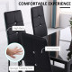 Set of 4 Modern Style Dining Chairs, Button Tufted High Back Side Chairs with Upholstered Seat, Steel Legs for Living Room, Kitchen, Study, Bedroom, Black