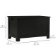 Large Storage Box Storage Trunk Cabinet Container with Lid and 2 Safety Hinges, Black