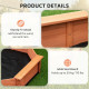 Kids Sandbox with Cover and Seat, Outdoor Children Sand Playset for Backyard, Boys and Girls, Red, 55