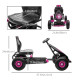 Pedal Go Kart with Adjustable Seat and Rubber Shock-Absorbing Wheels, Pink