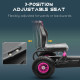 Pedal Go Kart with Adjustable Seat and Rubber Shock-Absorbing Wheels, Pink