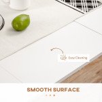 Extendable Dining Table, Expandable Kitchen Table for Small Spaces, Seats up to 6 People, White