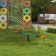 Kids Seesaw Swivel with 360 Degrees Rotating, Outdoor Playground Equipment for Backyard, Playground, Multicoloured