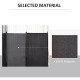 6' 3 Panel Room Divider, Double Hinged Folding Wall Divider, Indoor Privacy Screen for Home Office,  Charcoal Grey