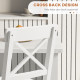 Counter Height Stools Set of 2, Farmhouse Bar Stools with Backs, Solid Wood Counter Stools for Kitchen Island White