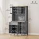 5-Door Kitchen Pantry Cabinet, Freestanding Storage Cabinet Cupboard with Adjustable Shelves, 71