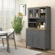 5-Door Kitchen Pantry Cabinet, Freestanding Storage Cabinet Cupboard with Adjustable Shelves, 71